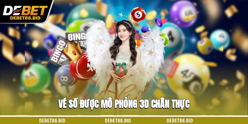 Vé số được mô phỏng 3D chân thực